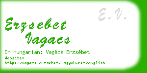 erzsebet vagacs business card