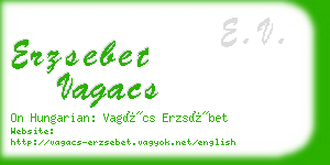 erzsebet vagacs business card